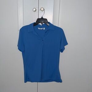 Lady Hagen Women's Button Down Blue Shirt